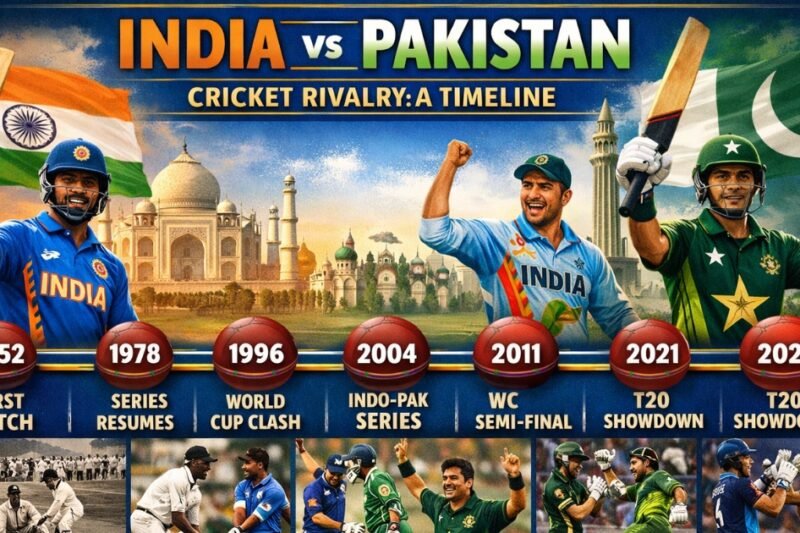 India National Cricket Team vs Pakistan National Cricket Team Timeline