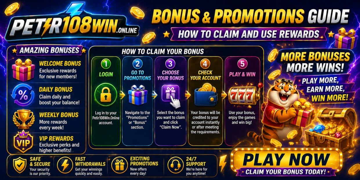 Petir108Win.Online Bonus & Promotions Guide – How to Claim and Use Rewards